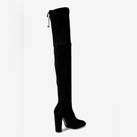 STUART WEITZMAN Vidaland 100MM Suede Over-the-Knee Boots, black, size 7.5 - Picture 12 of 12
